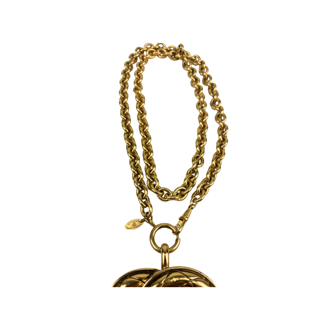 Chanel Vintage Quilted CC Necklace