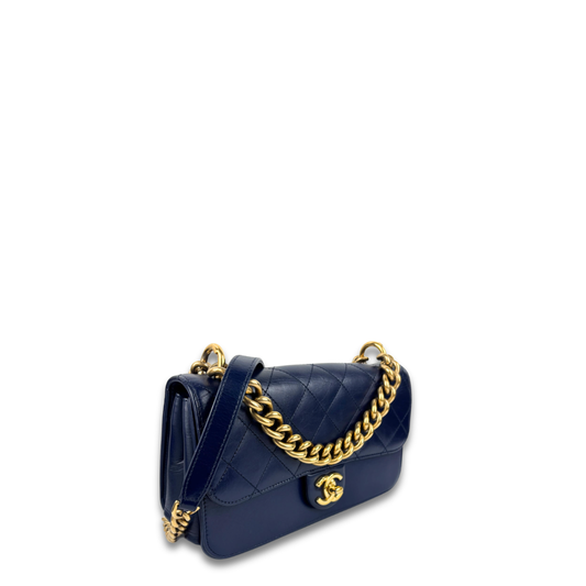 Chanel Blue Paris-Cosmopolite Small Flap Bag