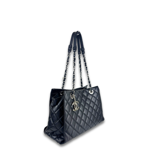 Chanel Black Chic and Soft Quilted Shopping Tote