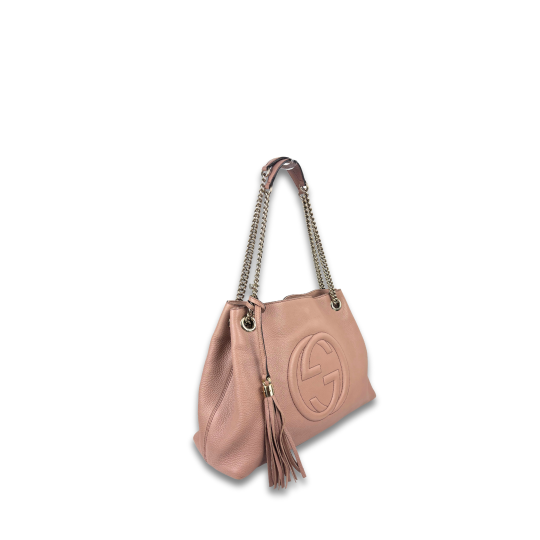 Gucci Pink Soho Chain Tote