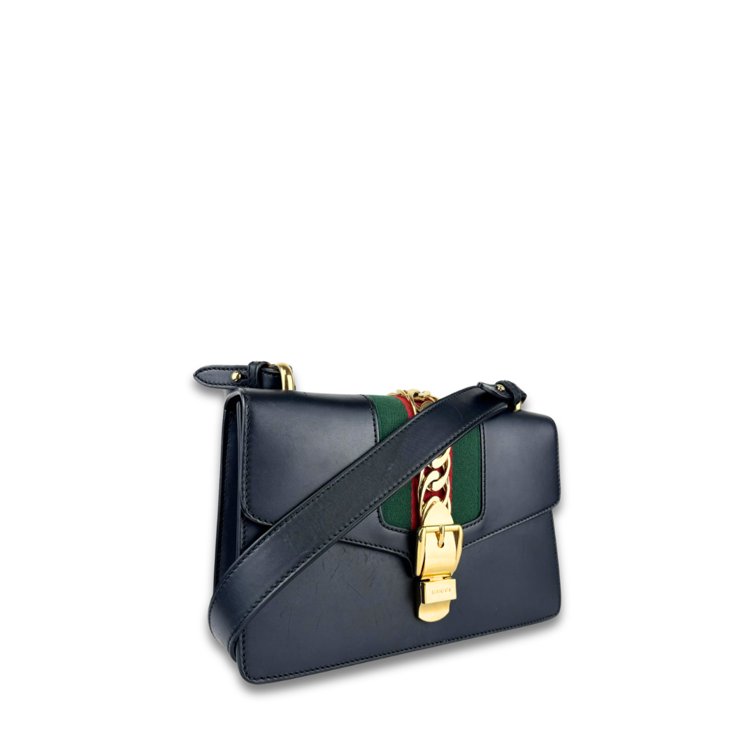 Gucci Sylvie Small Leather Shoulder Bag