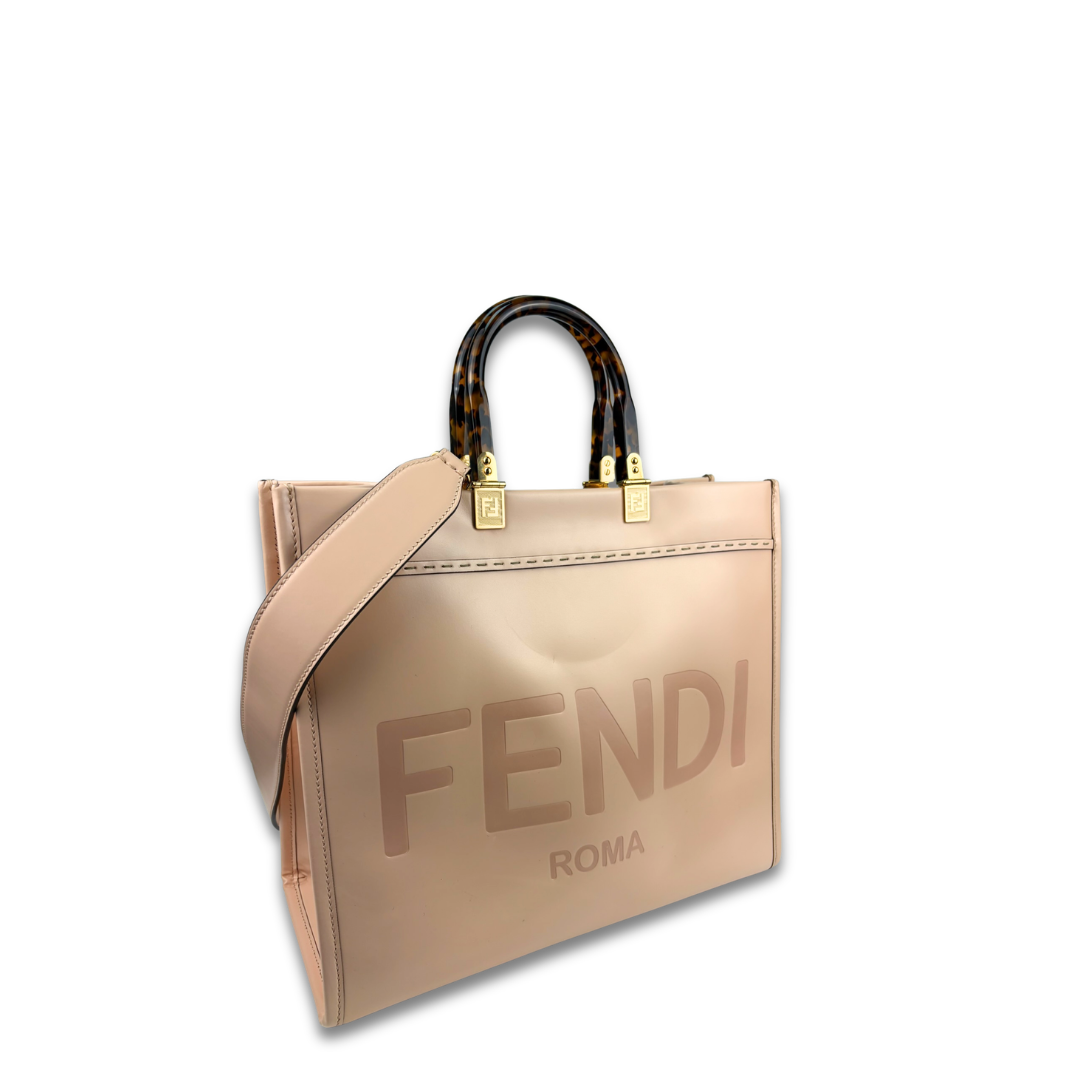Fendi Pale Pink Sunshine Shopper Tote