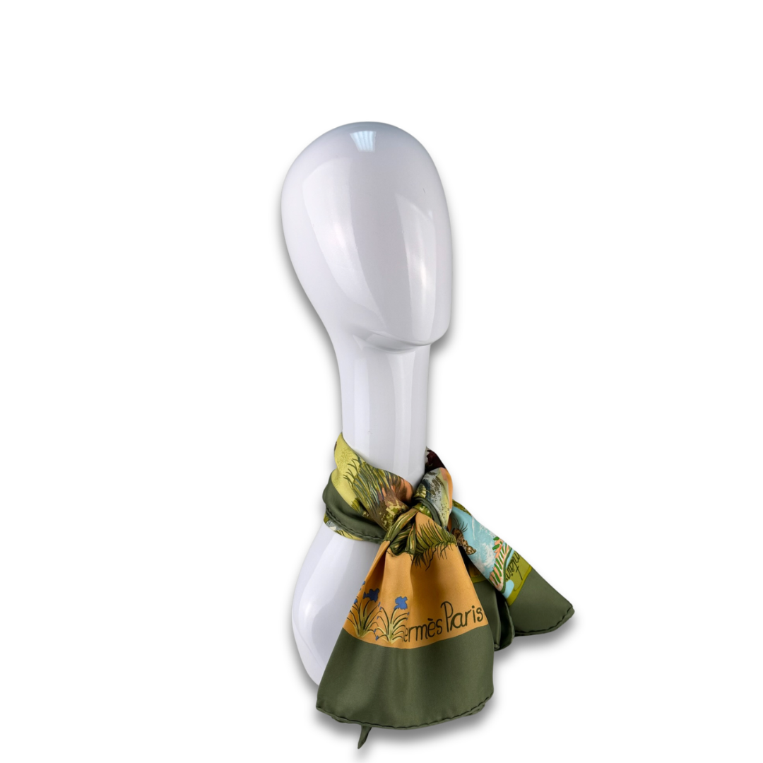 Hermès 'Forest Forage' Silk Scarf 90