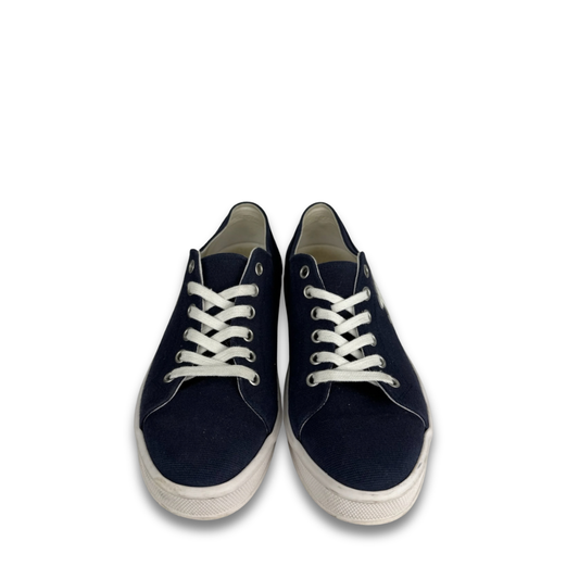 Celine Navy Canvas Sneakers - Size 38