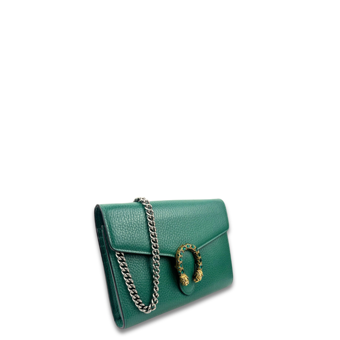 Gucci Green Small Dionysus Chain Wallet