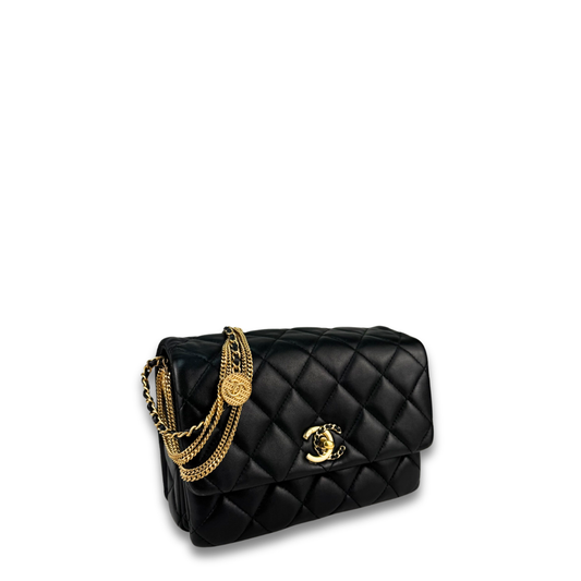 Chanel Multistrand Chain Flap Bag