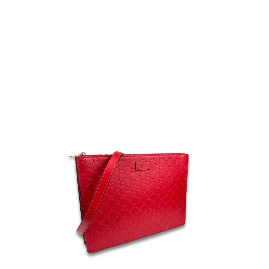 Gucci Guccissima Red Document Holder