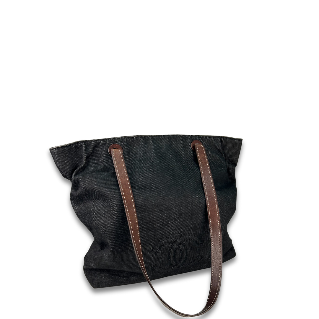 Chanel Denim Shopper Tote