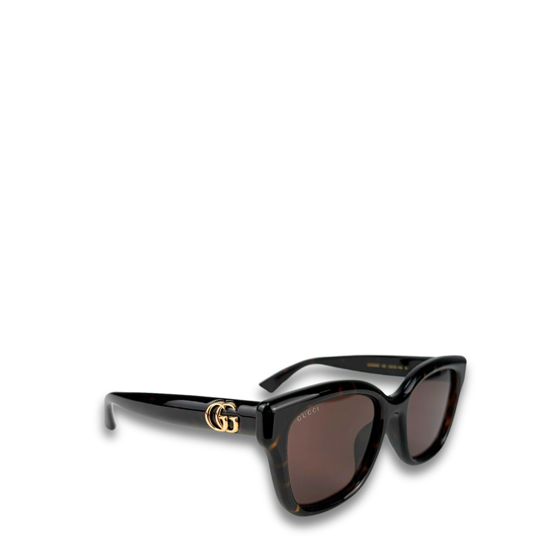 Gucci Square Tortoiseshell Sunglasses