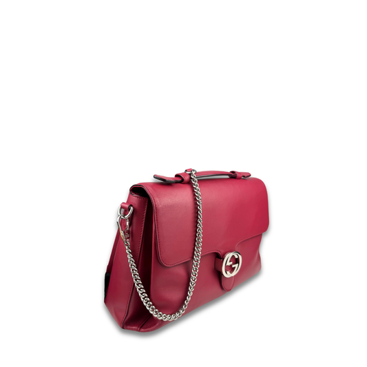 Gucci Raspberry Interlocking G Top Handle Bag
