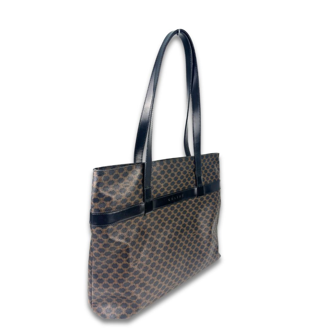 Céline Black Macadam Coated Canvas Tote Bag