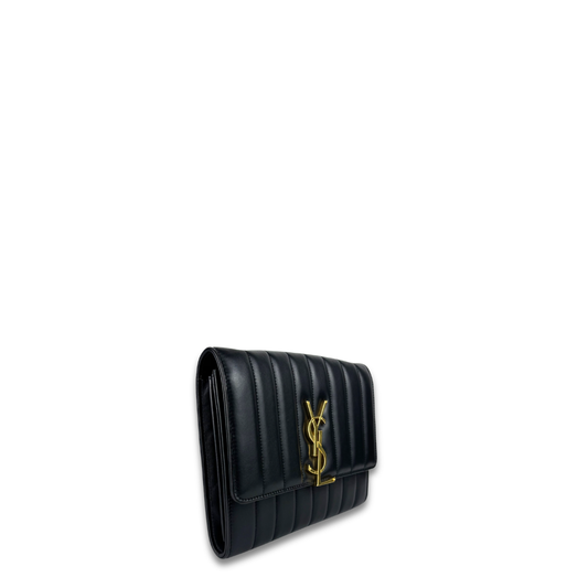 YSL Black Vicky Chain Wallet