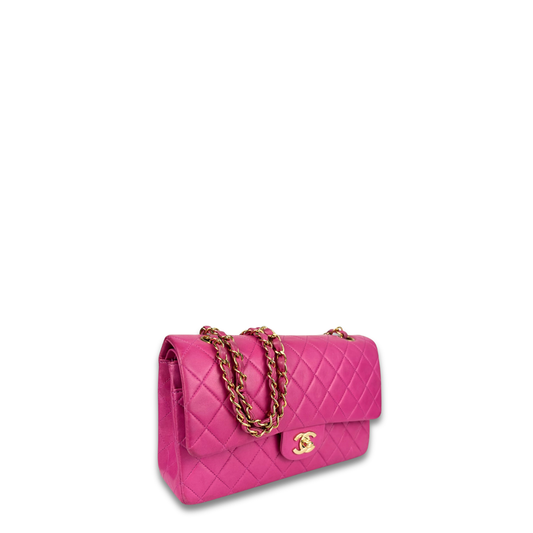 Chanel Classic Hot Pink Medium Double Flap