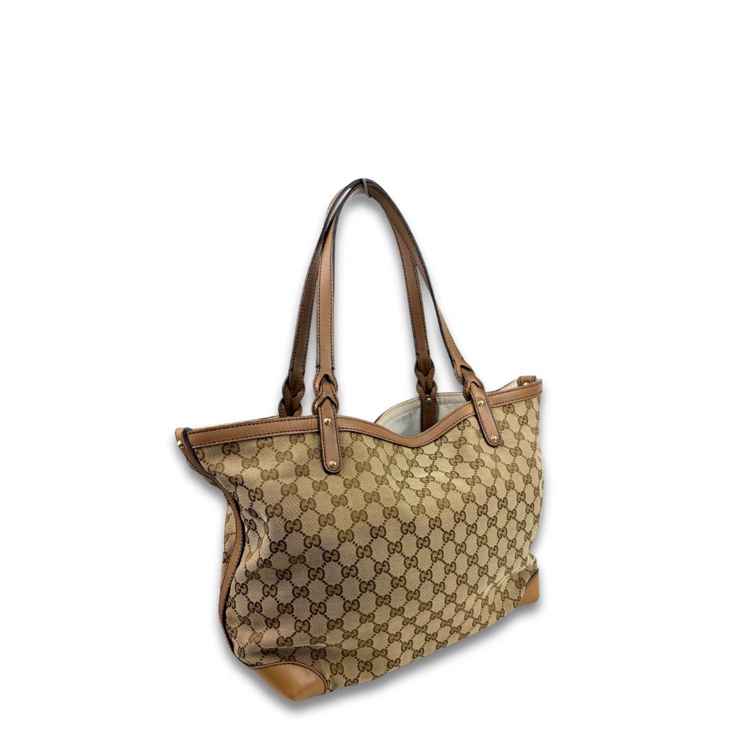 Gucci Brown Canvas Craft Tote