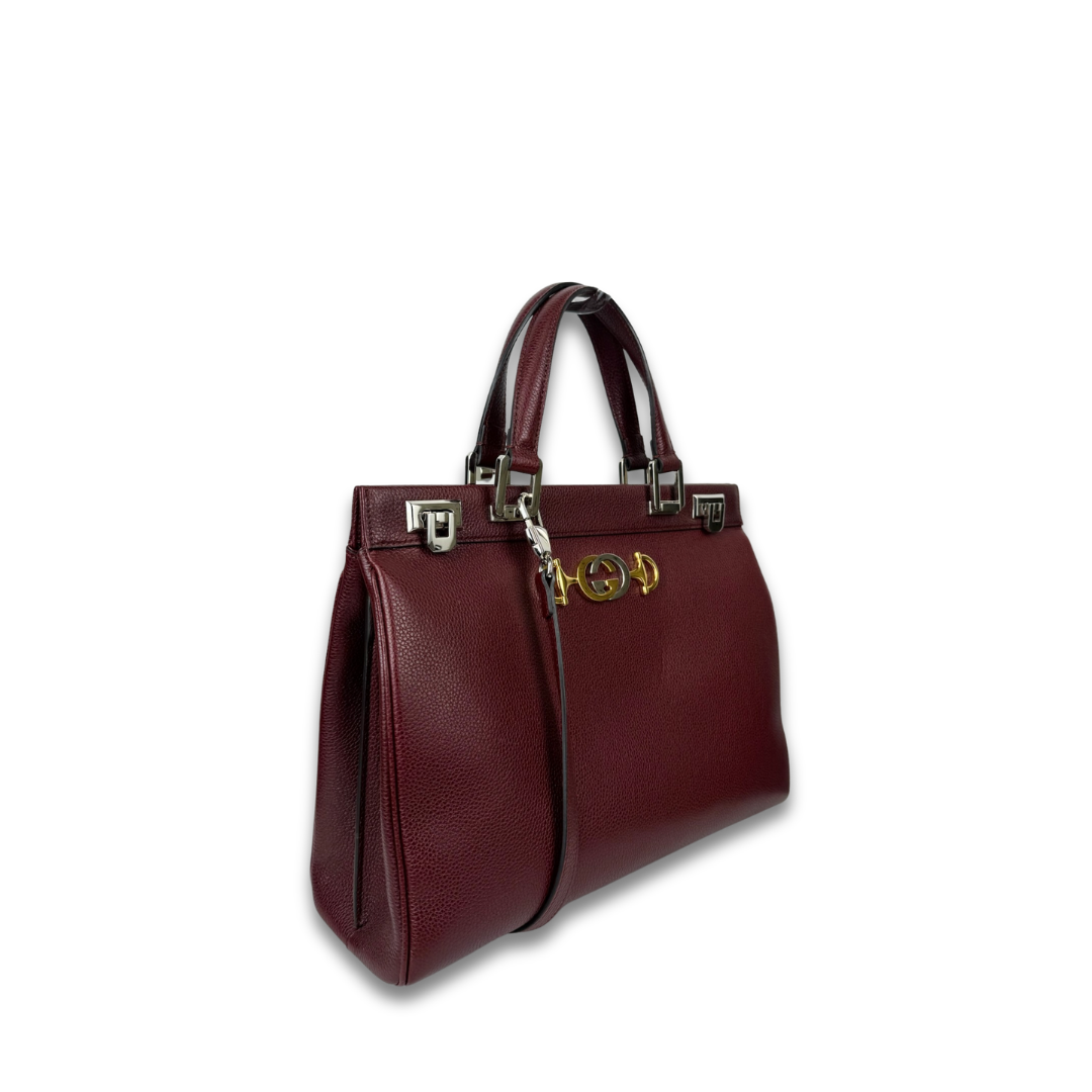 Gucci Medium Calfskin Zumi Top Handle Bag