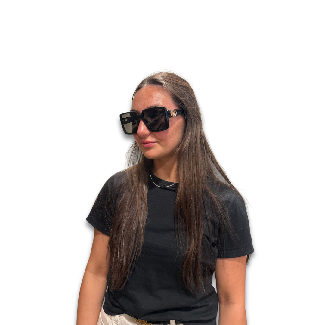 Gucci Black Oversized Square Sunglasses