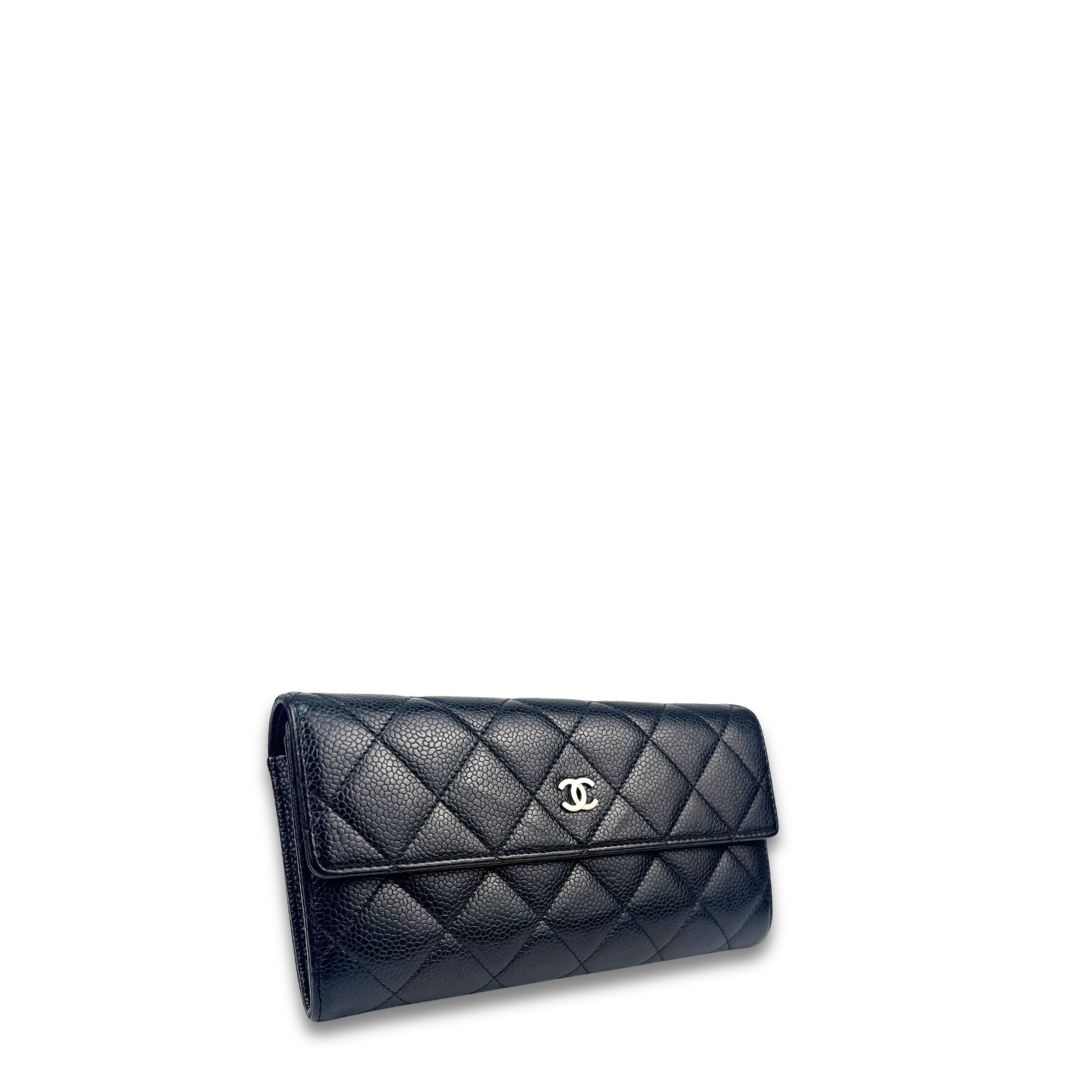 Chanel Black Caviar Classic Flap Wallet