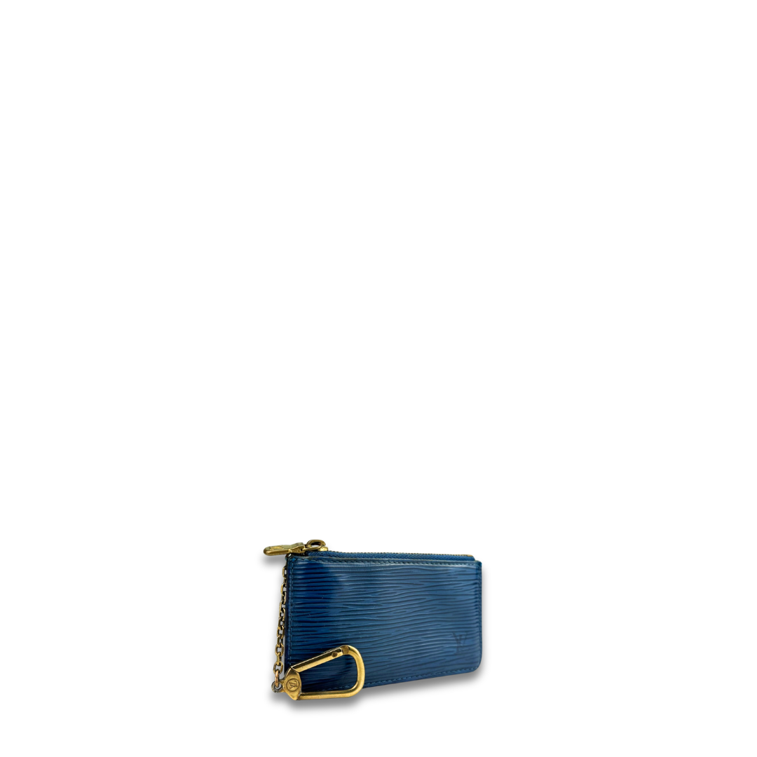 Louis Vuitton Blue Epi Key Pouch