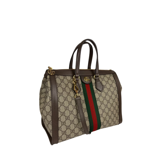 Gucci GG Supreme Ophidia Medium Top Handle Tote