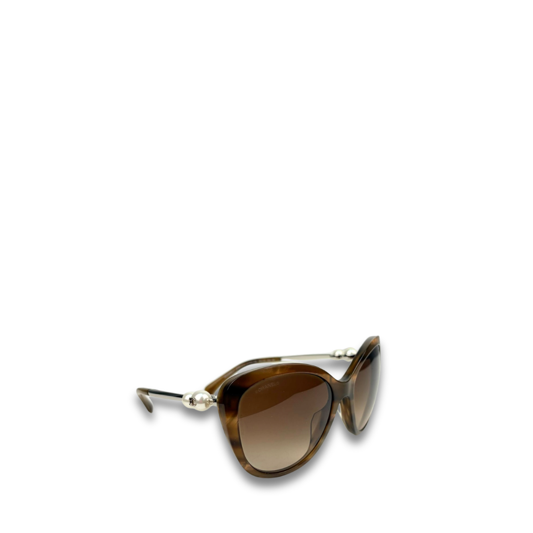 Chanel Tortoiseshell Pearl Sunglasses