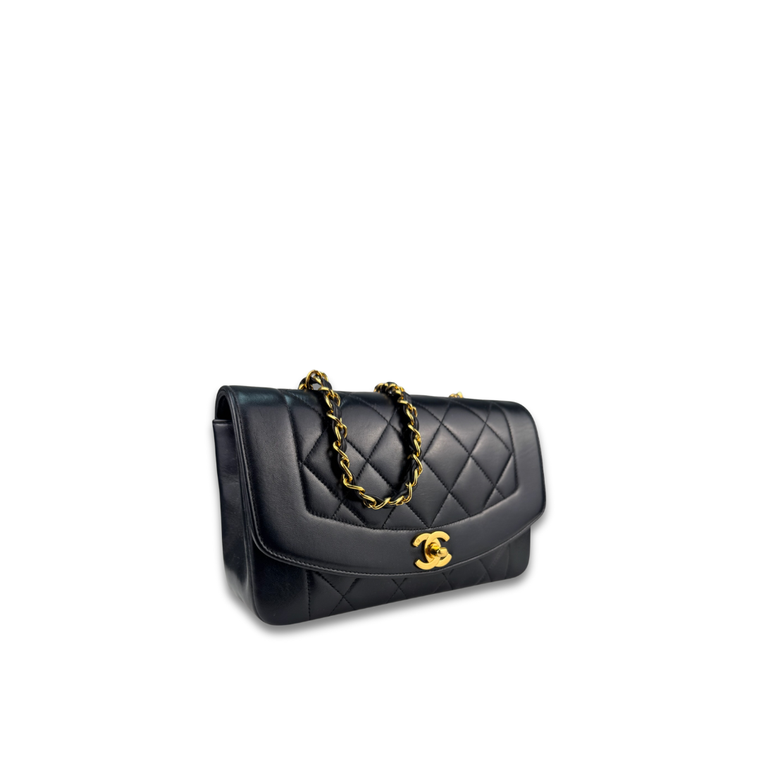 Chanel Lambskin Small Diana Single Flap