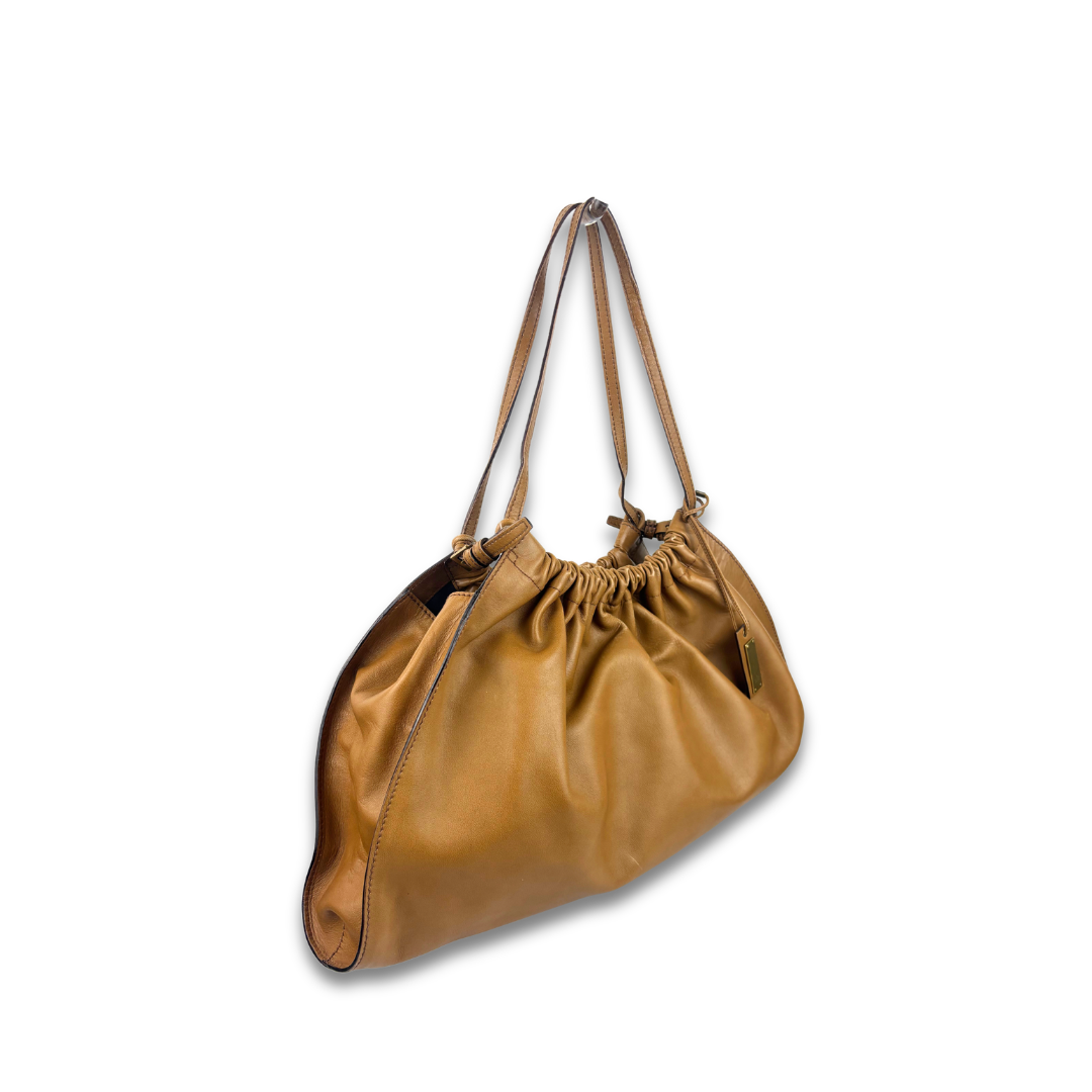 Gucci Brown Ruched Hobo Bag