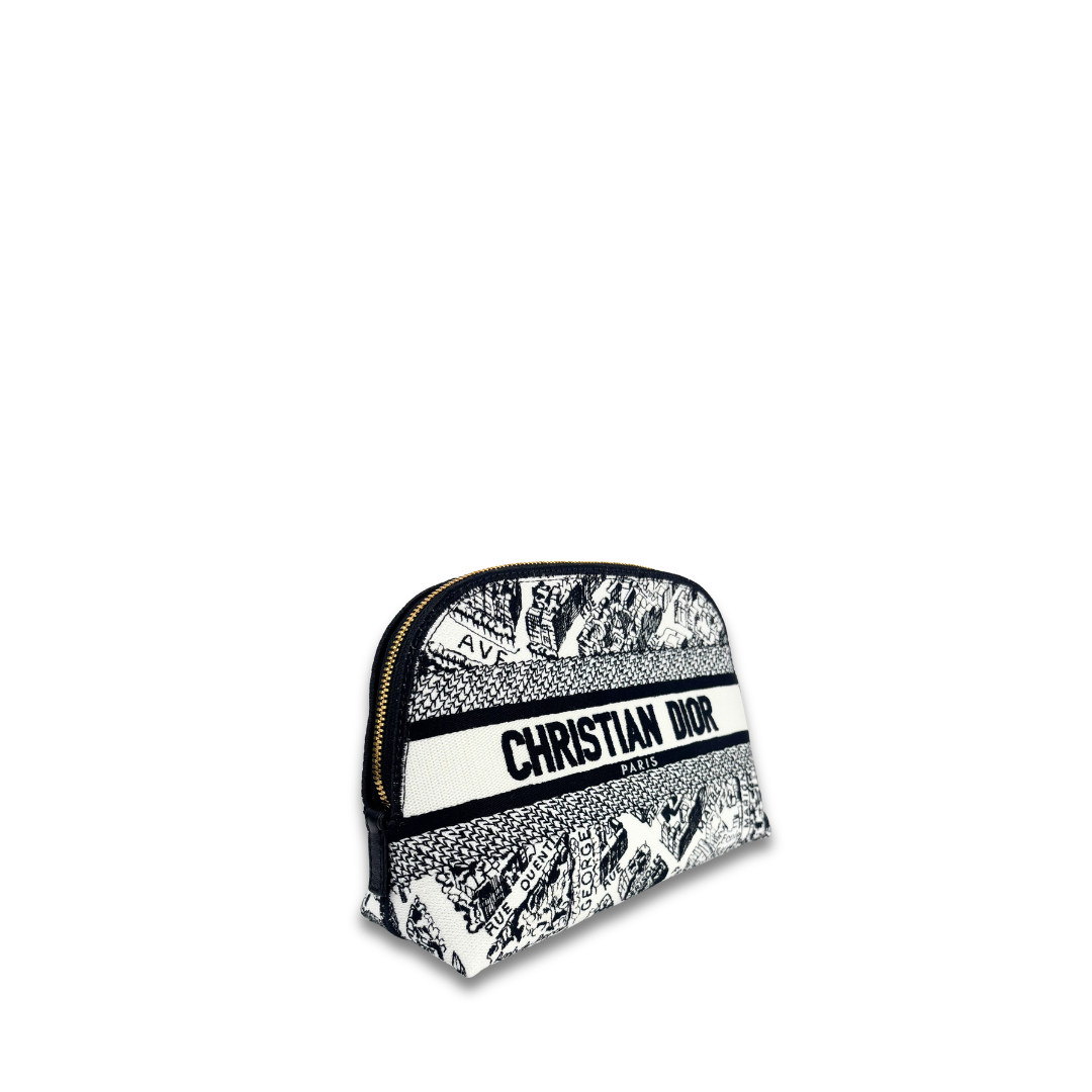 Dior Black and White Jacquard Pouch
