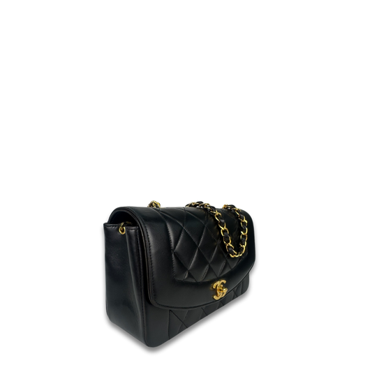 Chanel Black Lambskin Small Diana