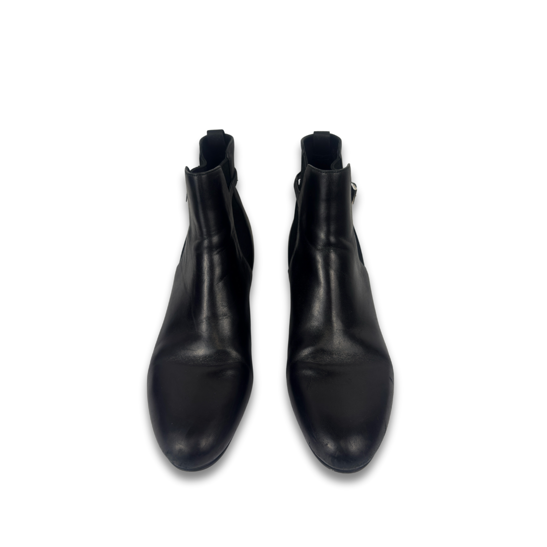 Prada Leather Buckle Booties - Size 40