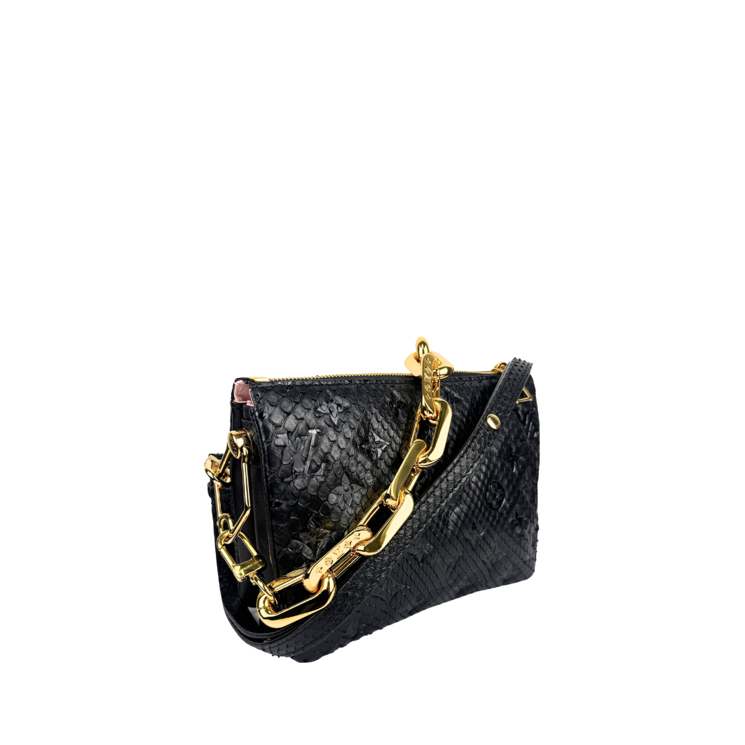 Louis Vuitton Black Python Coussin BB
