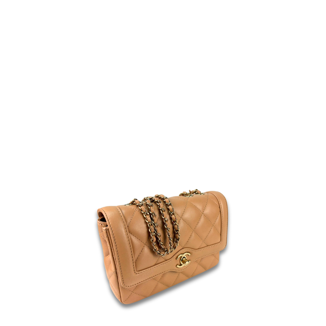 Chanel Caramel Hold The Line Small Single Flap