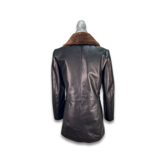 Nili Lotan Sanura Double Breasted Leather Jacket  - Size Small