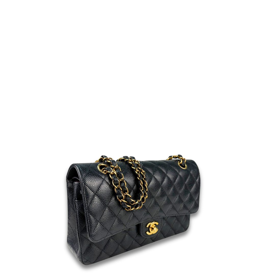 Chanel Black Caviar Medium Double Flap