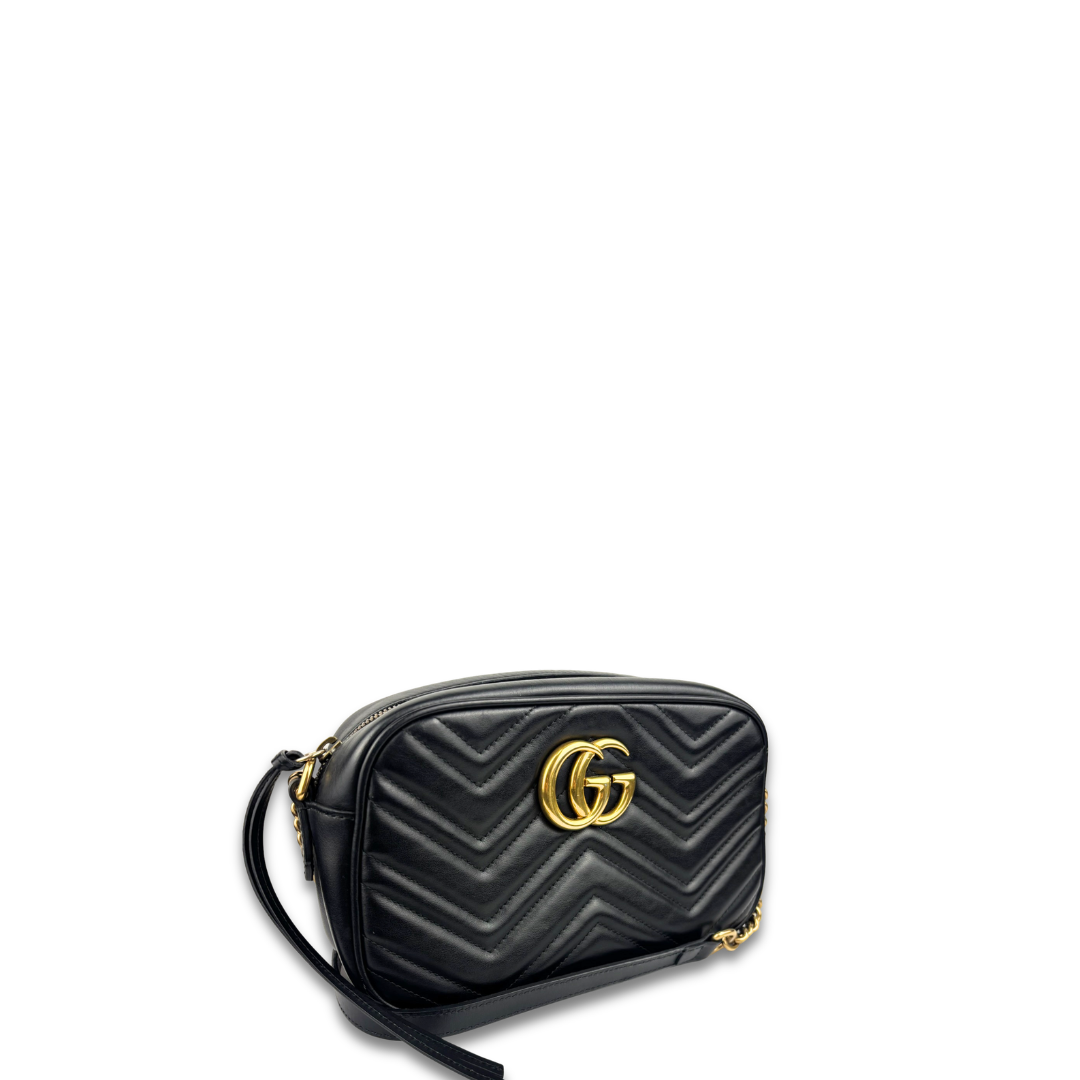 Gucci Black Marmont Small Camera Bag