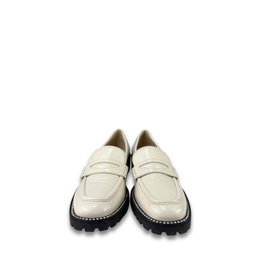 Jimmy Choo Cream Patent Deanna Loafers - Size 39.5