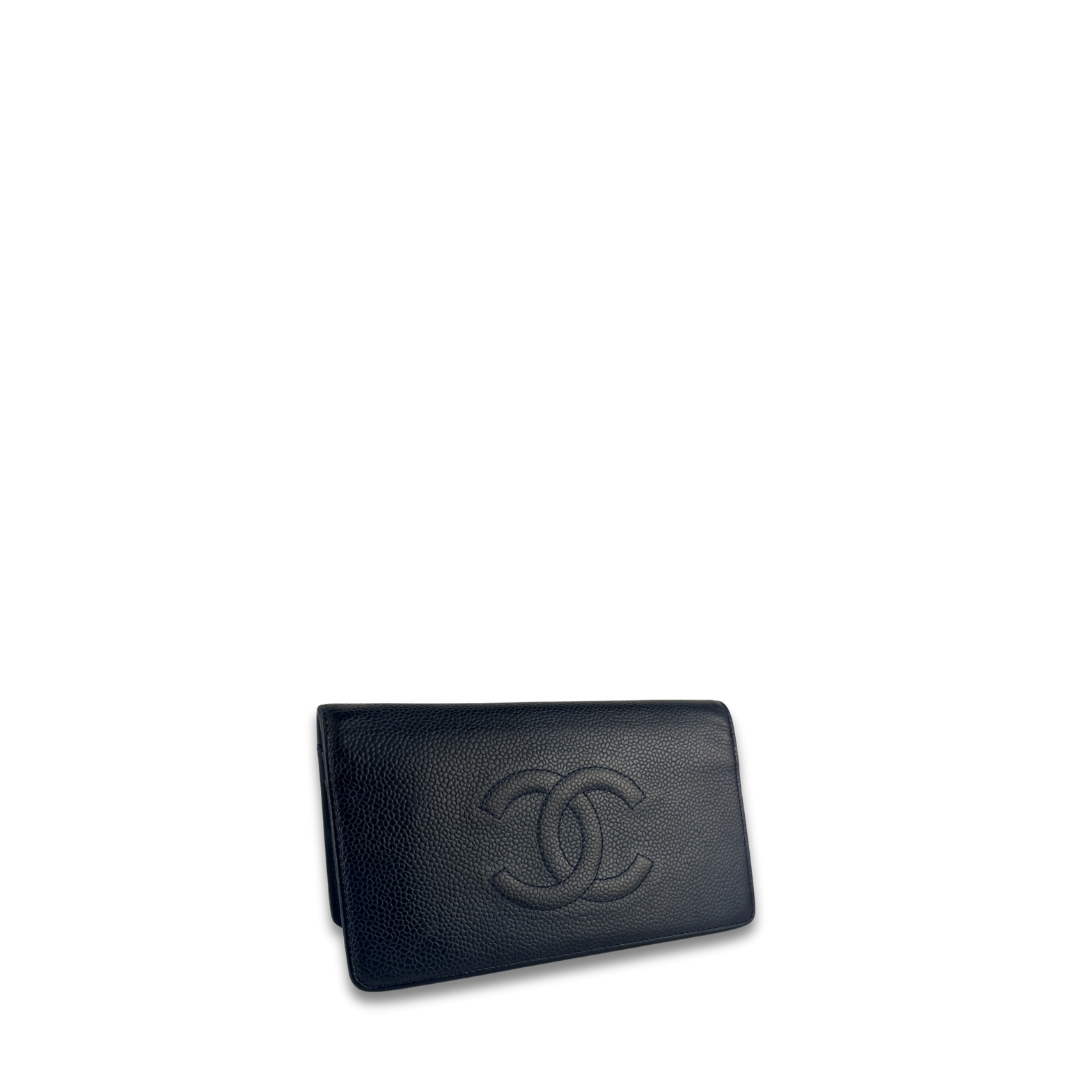 Chanel Navy Caviar Bifold Wallet