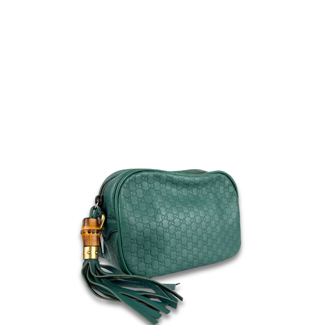 Gucci Green Microguccissima Sunshine Disco Bag