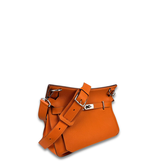Hermès Clemence Jypsière 34 Orange Verso