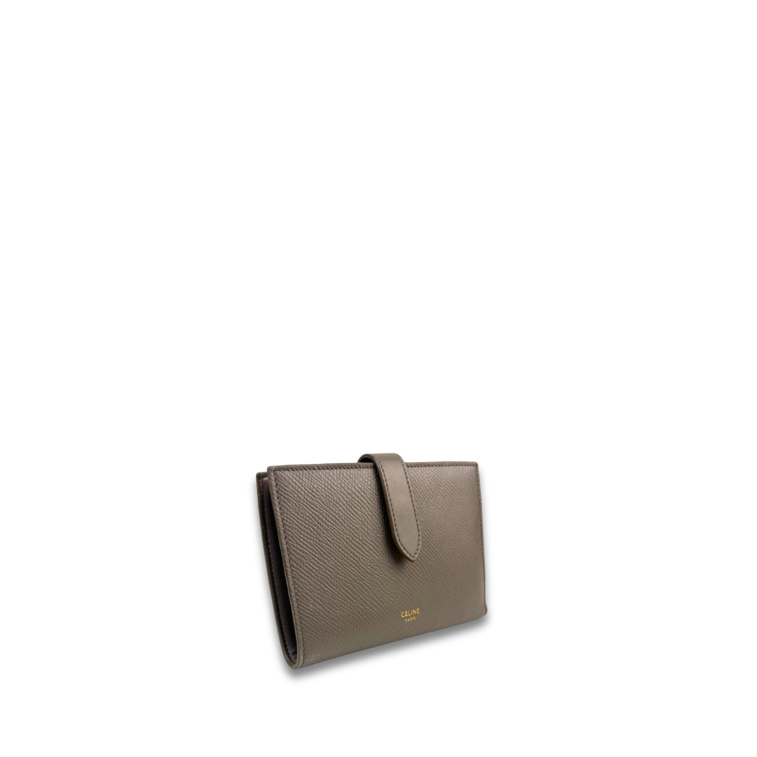Celine Grey Medium Strap Wallet