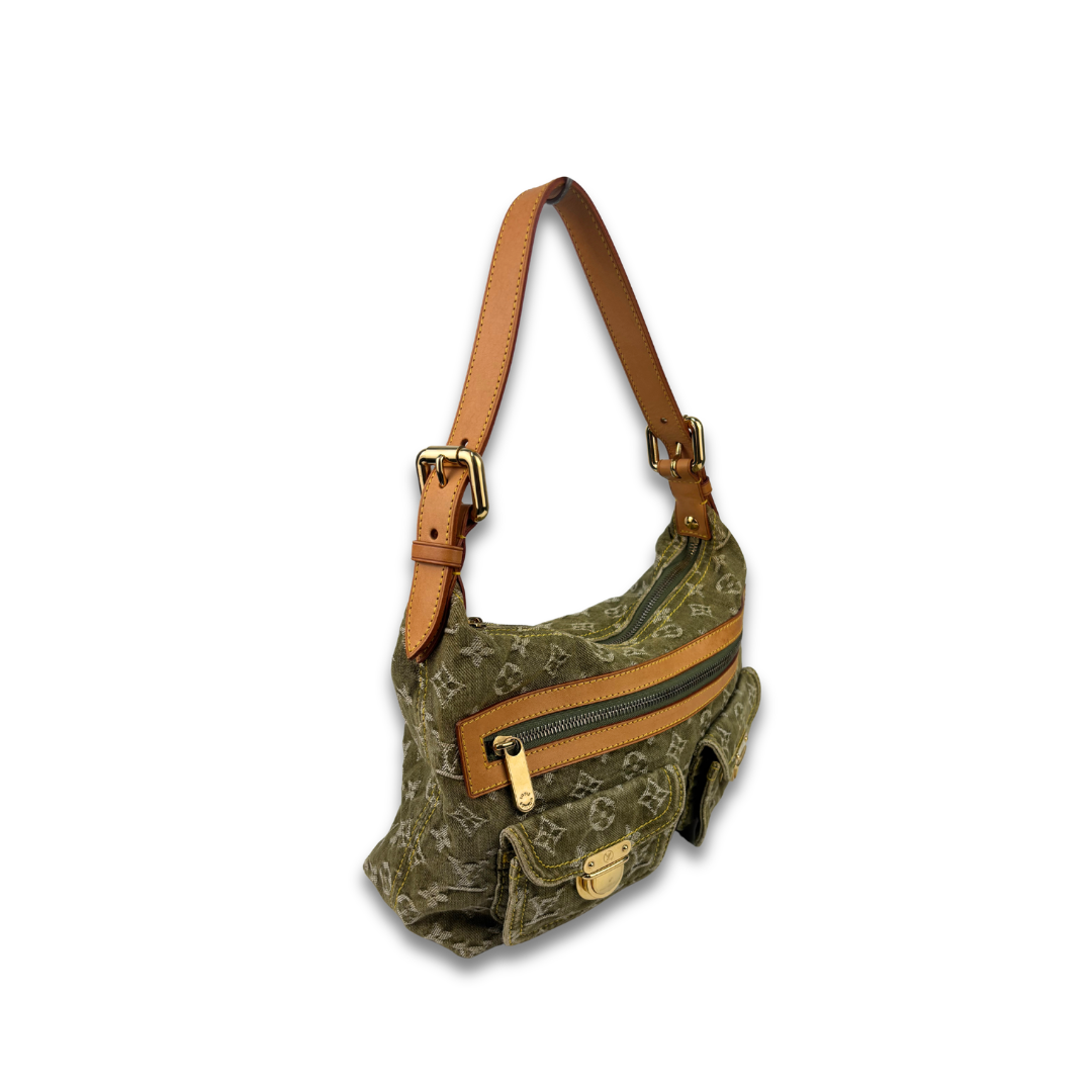 Louis Vuitton Green Denim Baggy PM