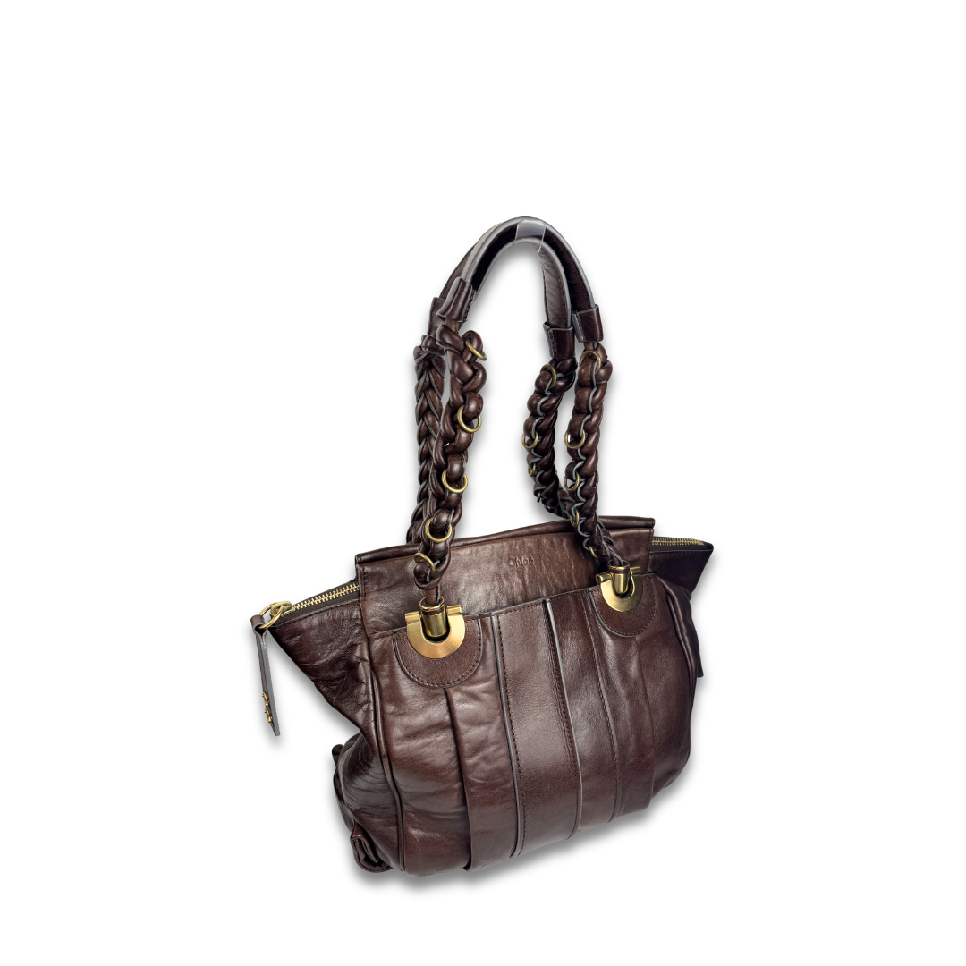 Chloe Large Brown Heloise Shoulder Bag