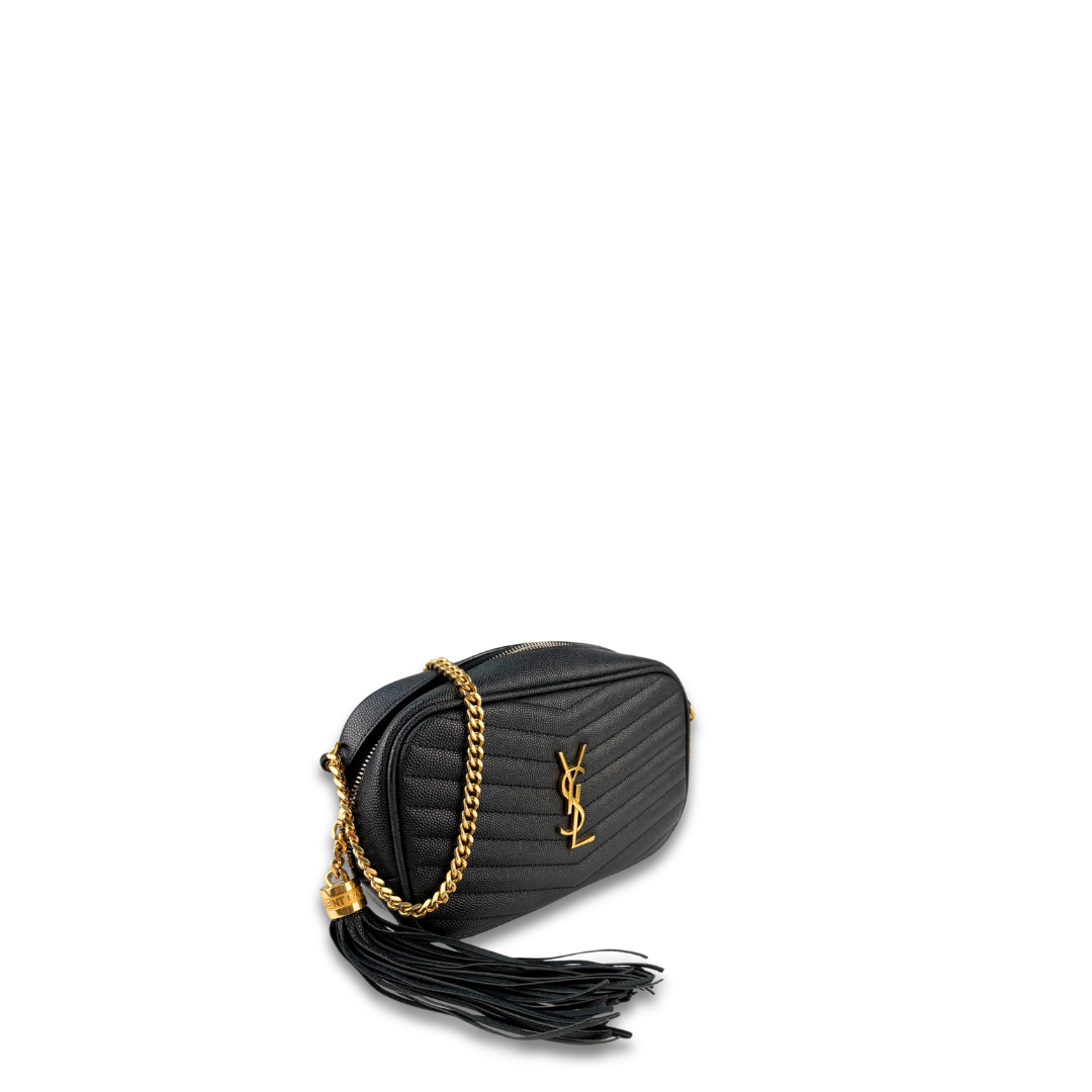 YSL Lou Mini Black Camera Bag