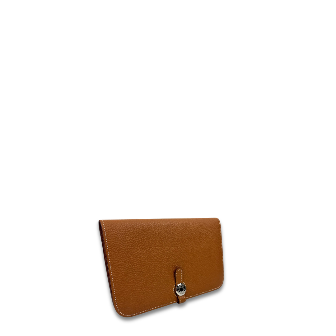 Hermès Clemence Dogon Duo Wallet Gold
