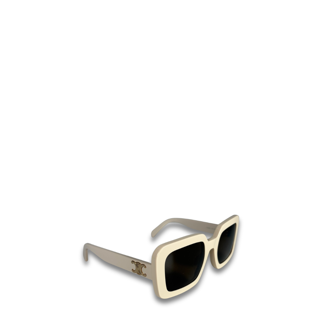 Celine White Square Sunglasses