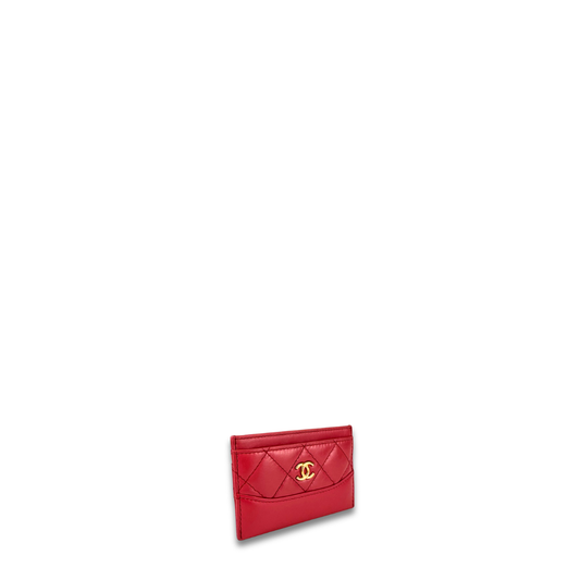 Chanel Pink Lambskin Classic Card Case