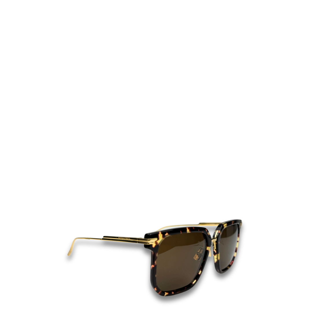 Bottega Square Tortoiseshell Sunglasses