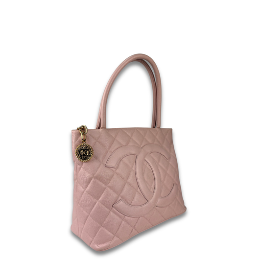 Chanel Pink Caviar Medallion Tote