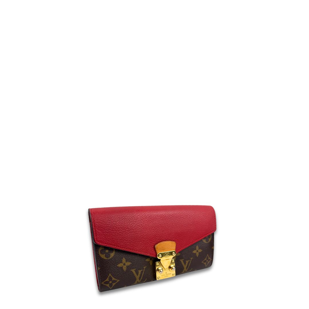 Louis Vuitton Monogram Pallas Wallet Red