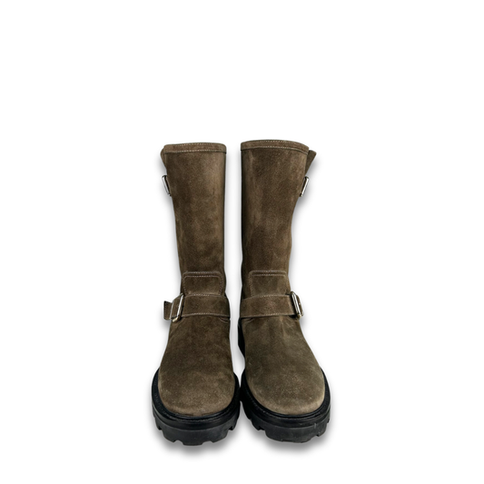 Jimmy Choo Suede Biker 2 Boots - Size 39