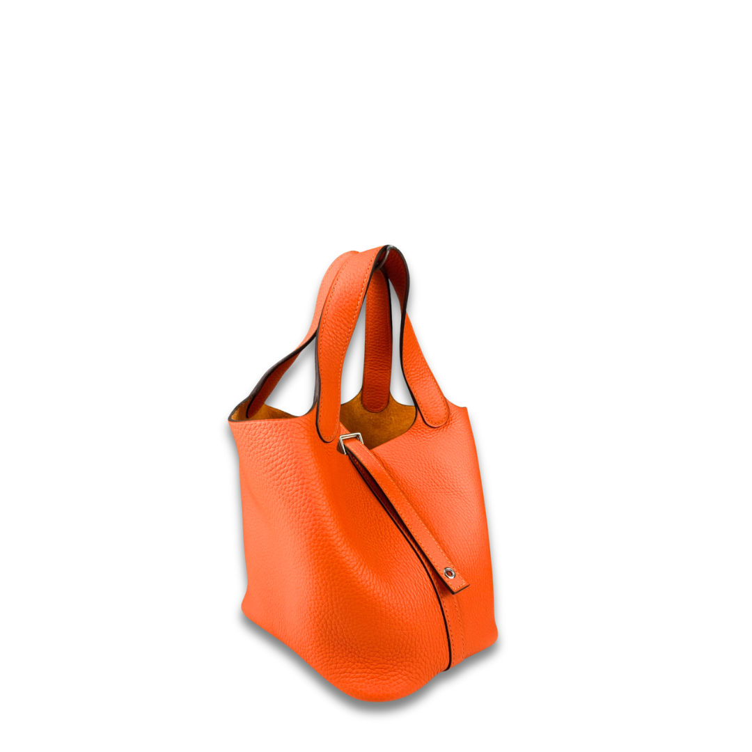 Hermès Clemence Picotin Orange 18